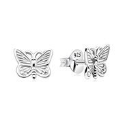 Plain 925 Sterling silver stud earring.