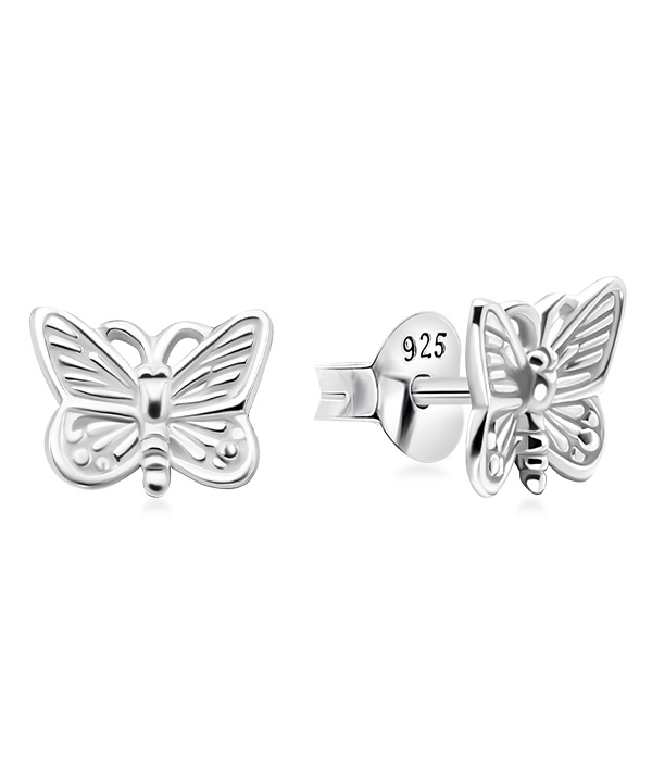 Plain 925 Sterling silver stud earring.