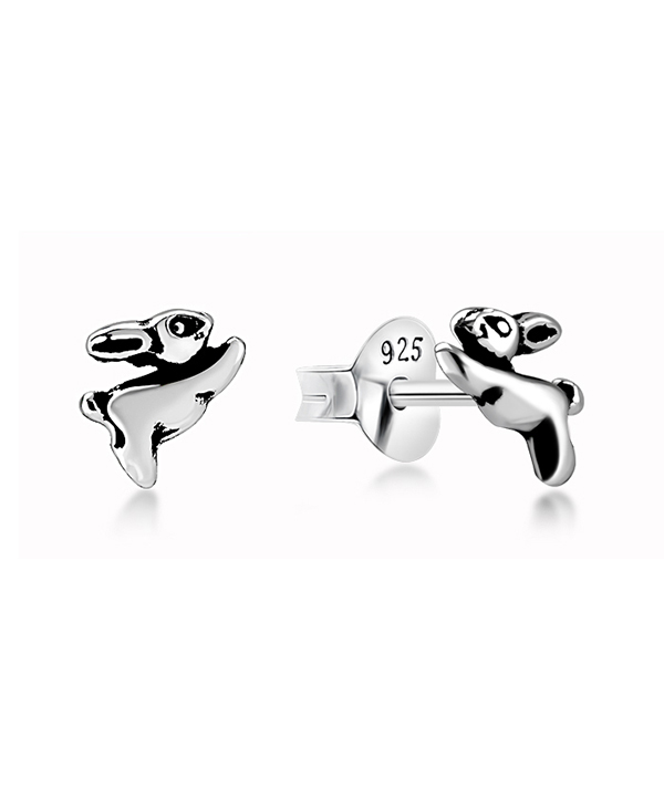 Plain 925 Sterling silver stud earring.