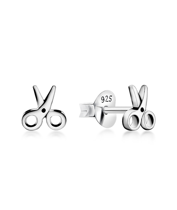 Plain 925 Sterling silver stud earring.