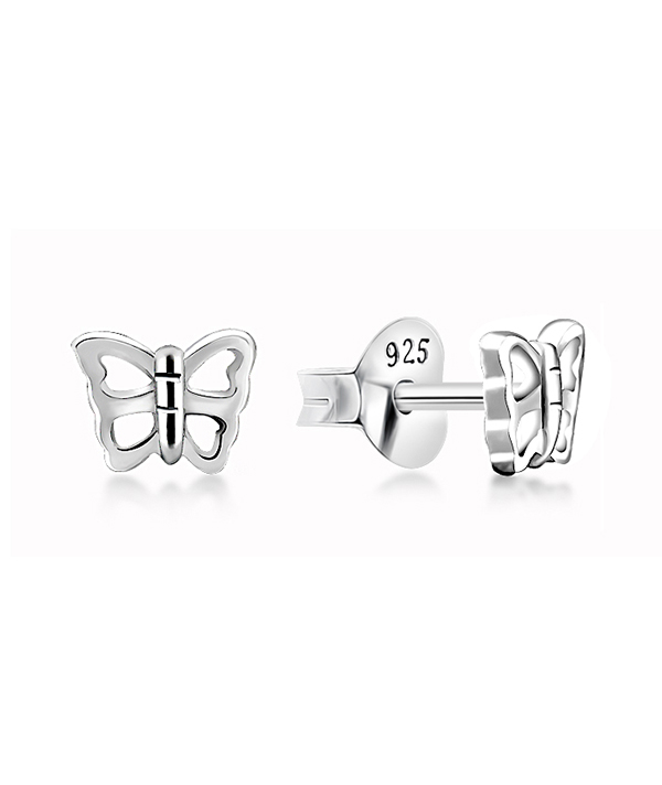 Plain 925 Sterling silver stud earring.