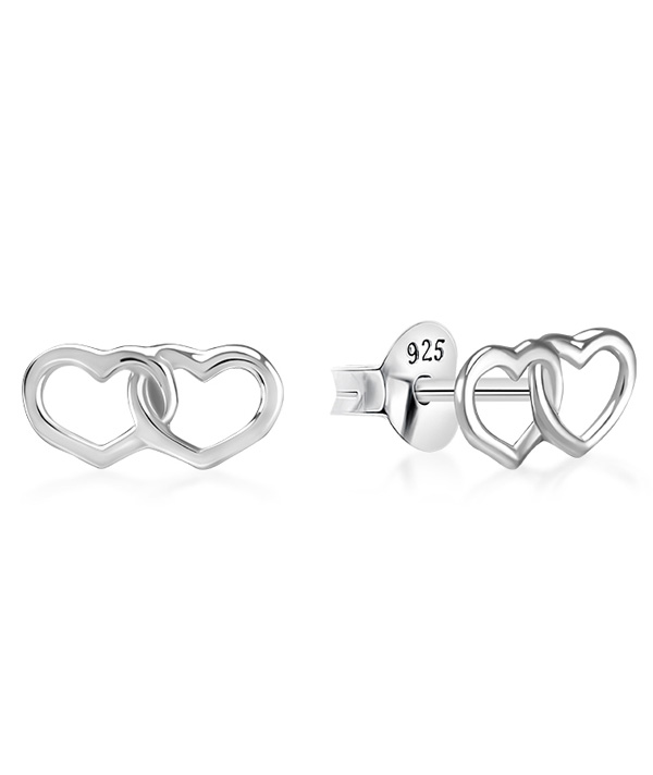 Plain 925 Sterling silver stud earring.