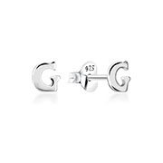 Plain 925 Sterling silver stud earring.
