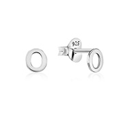 Plain 925 Sterling silver stud earring.