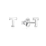 Plain 925 Sterling silver stud earring.