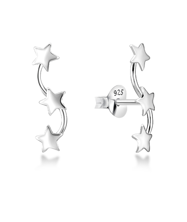 Plain 925 Sterling silver stud earring.