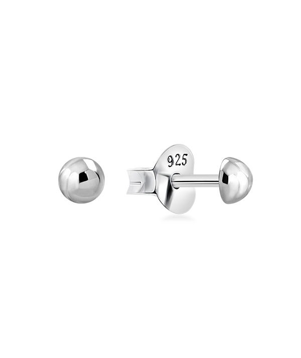 Plain 925 Sterling silver stud earring.