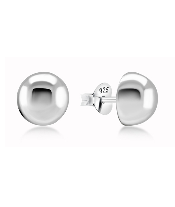 Plain 925 Sterling silver stud earring.