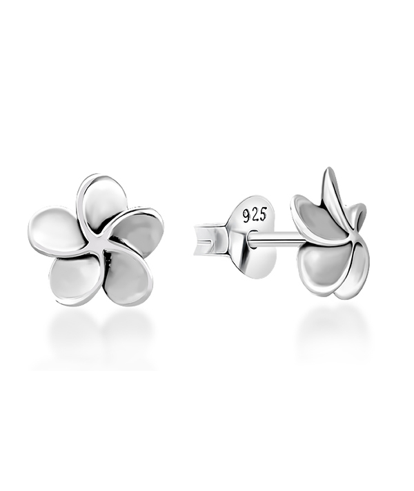Plain 925 Sterling silver stud earring.