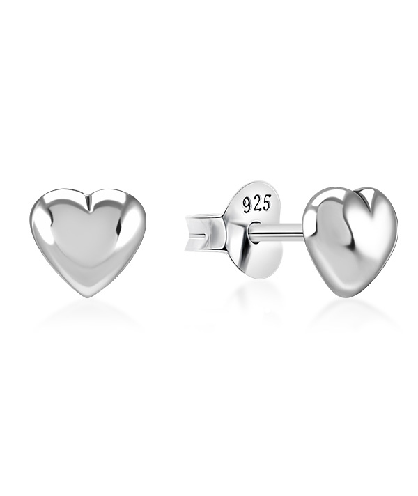Plain 925 Sterling silver stud earring.