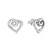 Plain 925 Sterling silver stud earring.