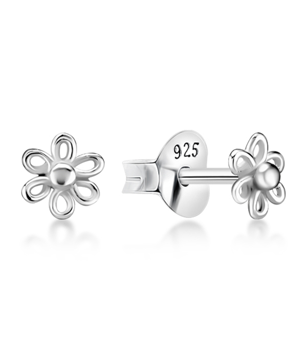 Plain 925 Sterling silver stud earring.