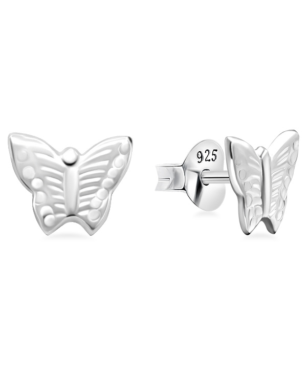 Plain 925 Sterling silver stud earring.