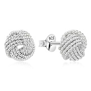 Plain 925 Sterling silver stud earring.
