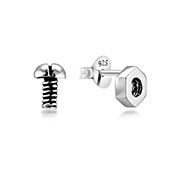 Plain 925 Sterling silver stud earring.