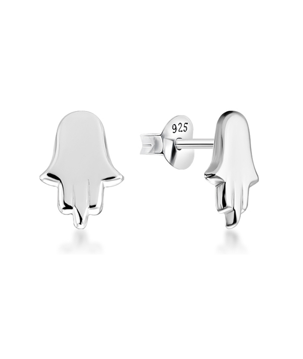 Plain 925 Sterling silver stud earring.