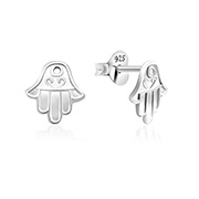 Plain 925 Sterling silver stud earring.