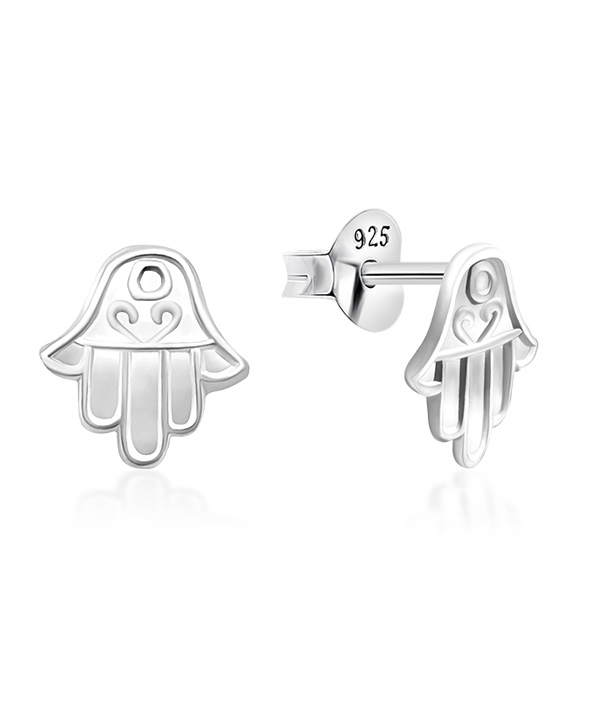 Plain 925 Sterling silver stud earring.
