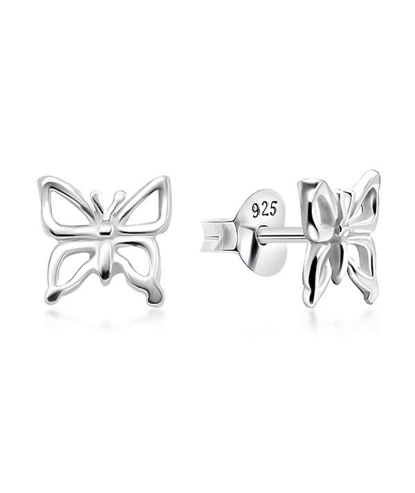 Plain 925 Sterling silver stud earring.