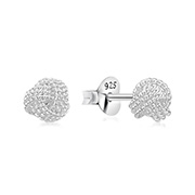 Plain 925 Sterling silver stud earring.