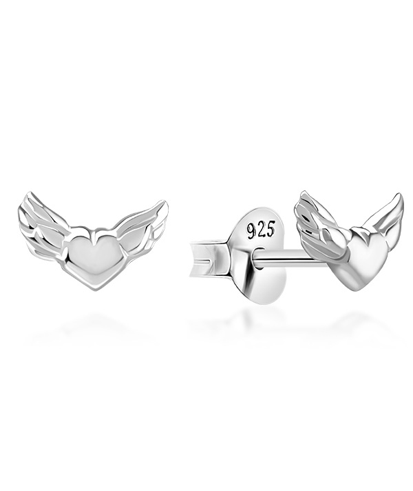 Plain 925 Sterling silver stud earring.