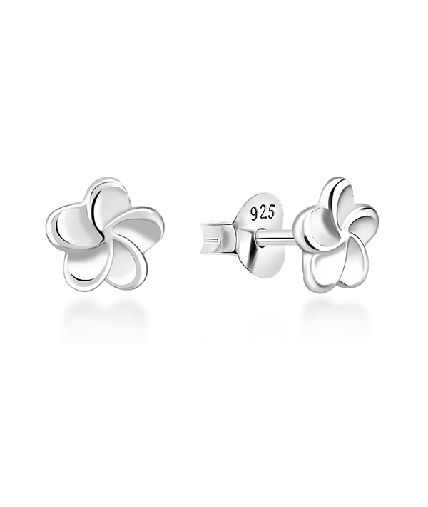 Plain 925 Sterling silver stud earring.