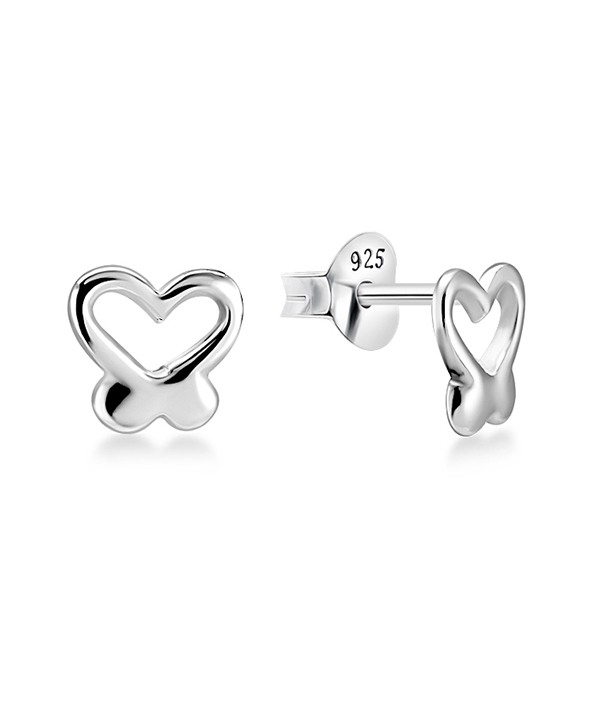 Plain 925 Sterling silver stud earring.