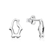 Plain 925 Sterling silver stud earring.