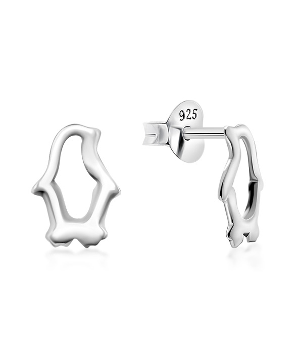Plain 925 Sterling silver stud earring.