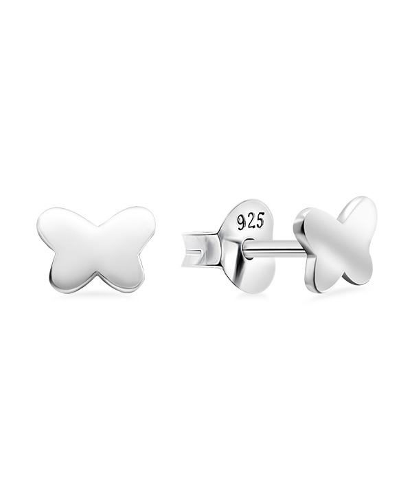 Plain 925 Sterling silver stud earring.