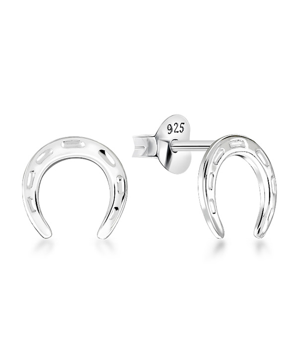 Plain 925 Sterling silver stud earring.
