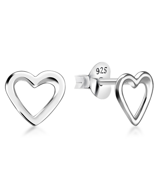 Plain 925 Sterling silver stud earring.