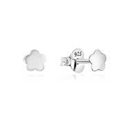 Plain 925 Sterling silver stud earring.