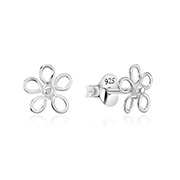 Plain 925 Sterling silver stud earring.