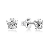 Plain 925 Sterling silver stud earring.