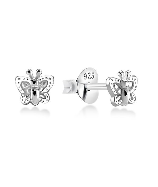 Plain 925 Sterling silver stud earring.