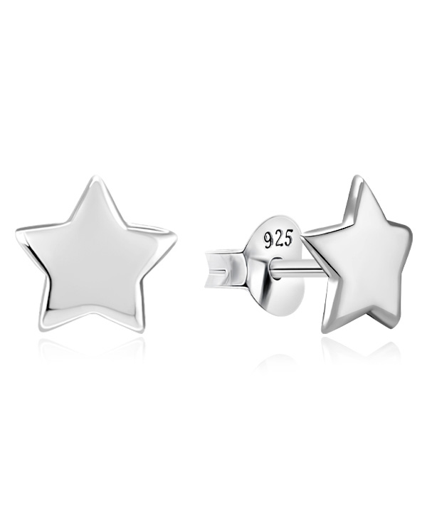 Plain 925 Sterling silver stud earring.