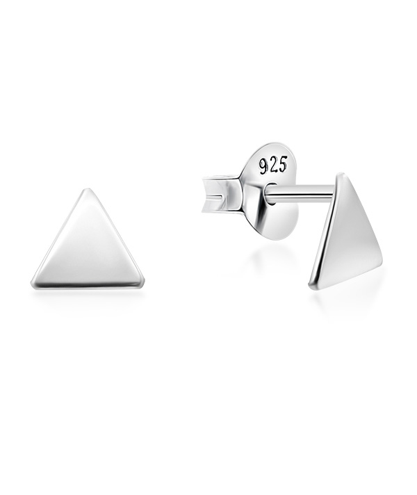 Plain 925 Sterling silver stud earring.