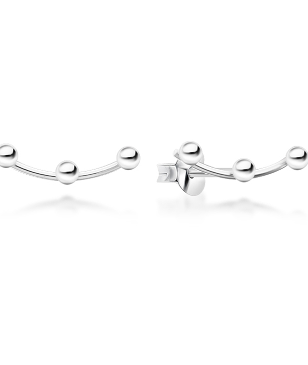 Plain 925 Sterling silver stud earring.