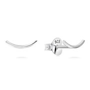Plain 925 Sterling silver stud earring.