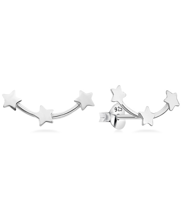 Plain 925 Sterling silver stud earring.