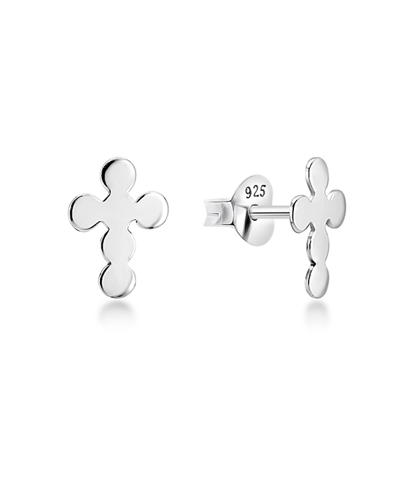 Plain 925 Sterling silver stud earring.