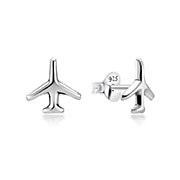 Plain 925 Sterling silver stud earring.
