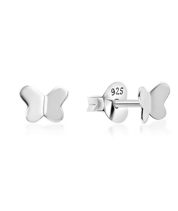 Plain 925 Sterling silver stud earring.