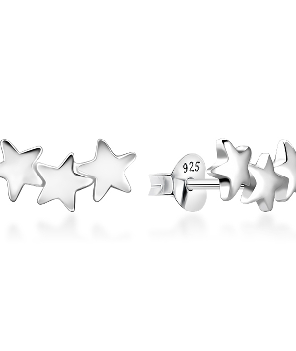 Plain 925 Sterling silver stud earring.