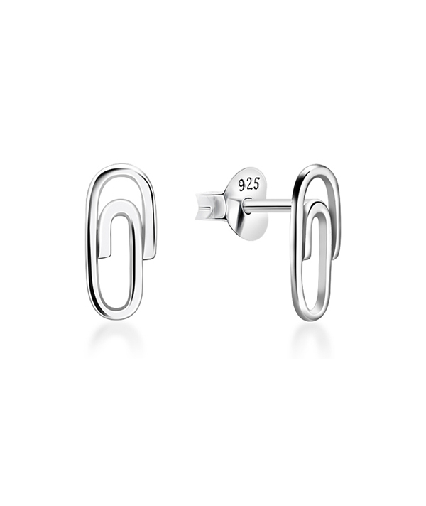 Plain 925 Sterling silver stud earring.
