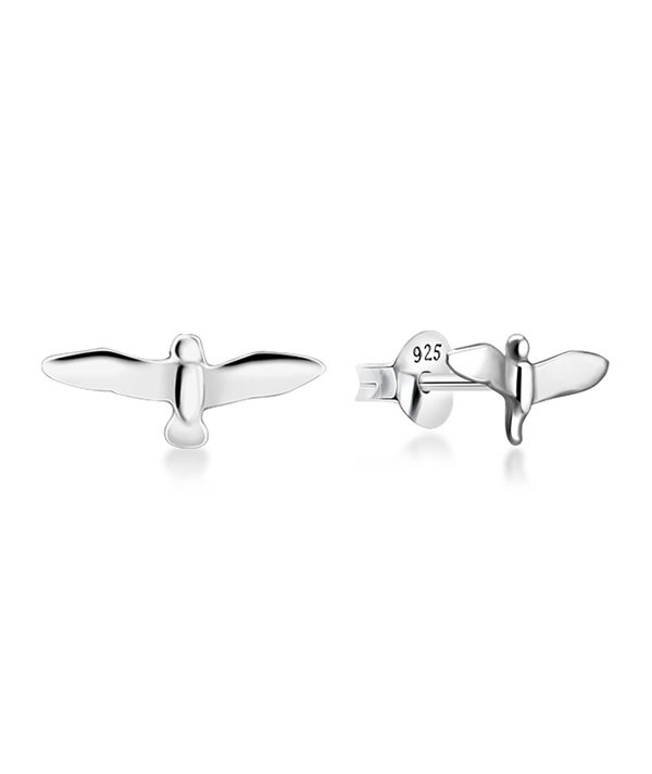 Plain 925 Sterling silver stud earring.