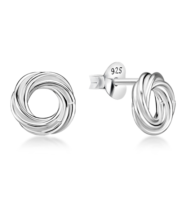 Plain 925 Sterling silver stud earring.
