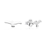 Plain 925 Sterling silver stud earring.
