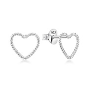 Plain 925 Sterling silver stud earring.